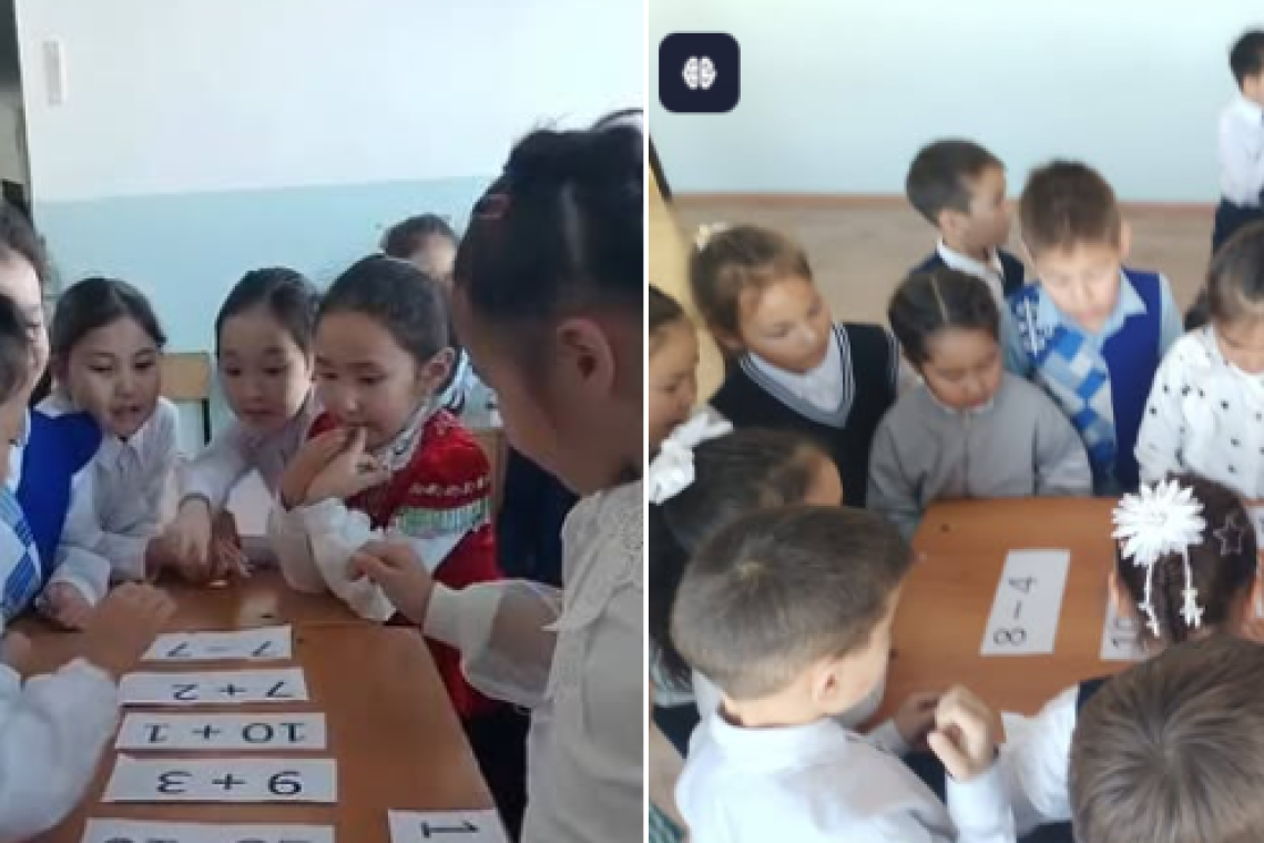 Саумалкөл қазақ орта мектебінде бастауыш сыныптар онкүндігіне орай 13-қараша күні Г.Н.Джазбаева 2-сынып оқушыларымен «Ұшқыр ой алаңы» тілдік дағдыларды дамыту «Жұмбақтар сыр шертеді» тақырыбында бастауыш сынып оқушыларына арналған математикалық көңілді үз